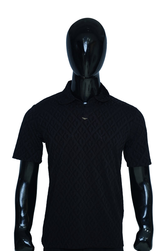Premium Textured Knit Polo Shirt