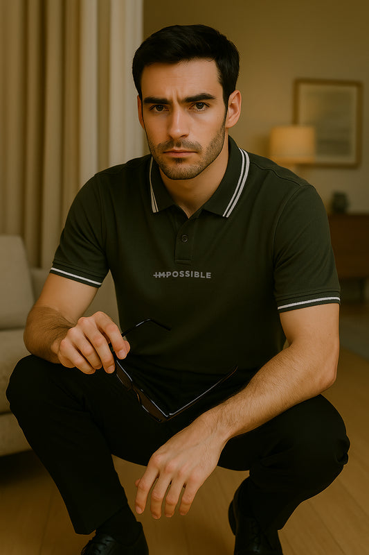 Stripe Collar Polo T-Shirt  Effortless Style