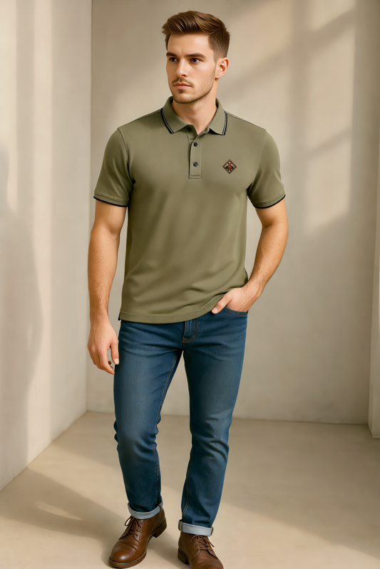 Stripe Collar Grant Drab