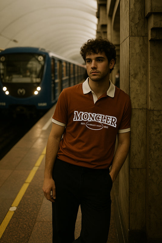 Moncler-Inspired Contrast Collar Polo Tee