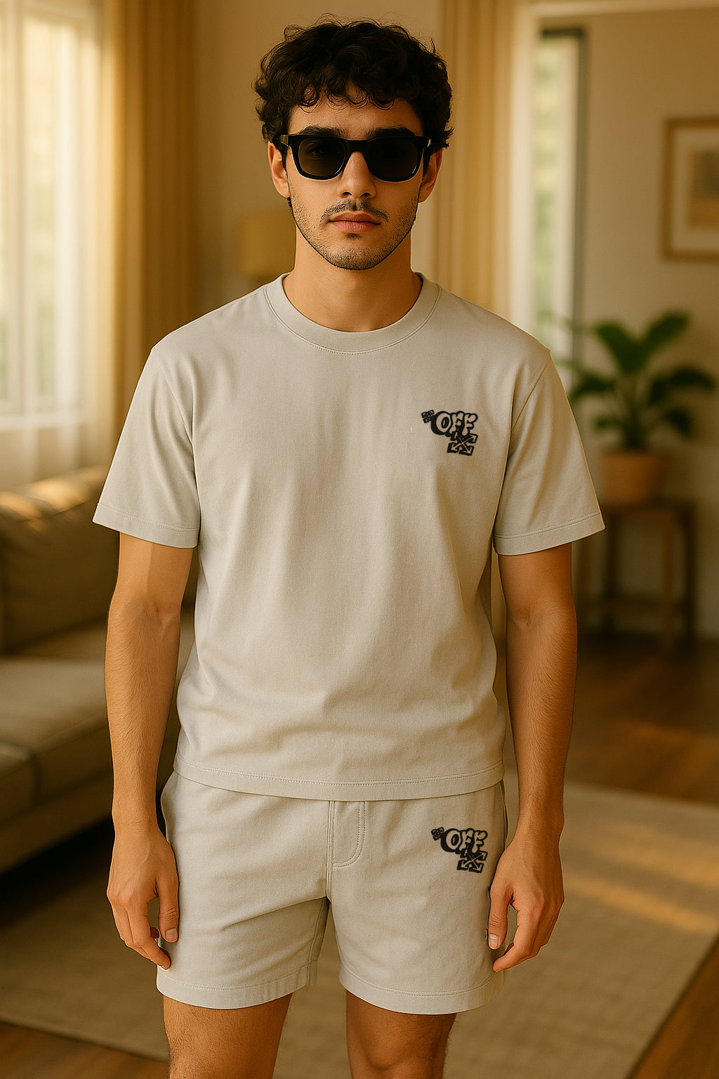 OFF t shirt & short set