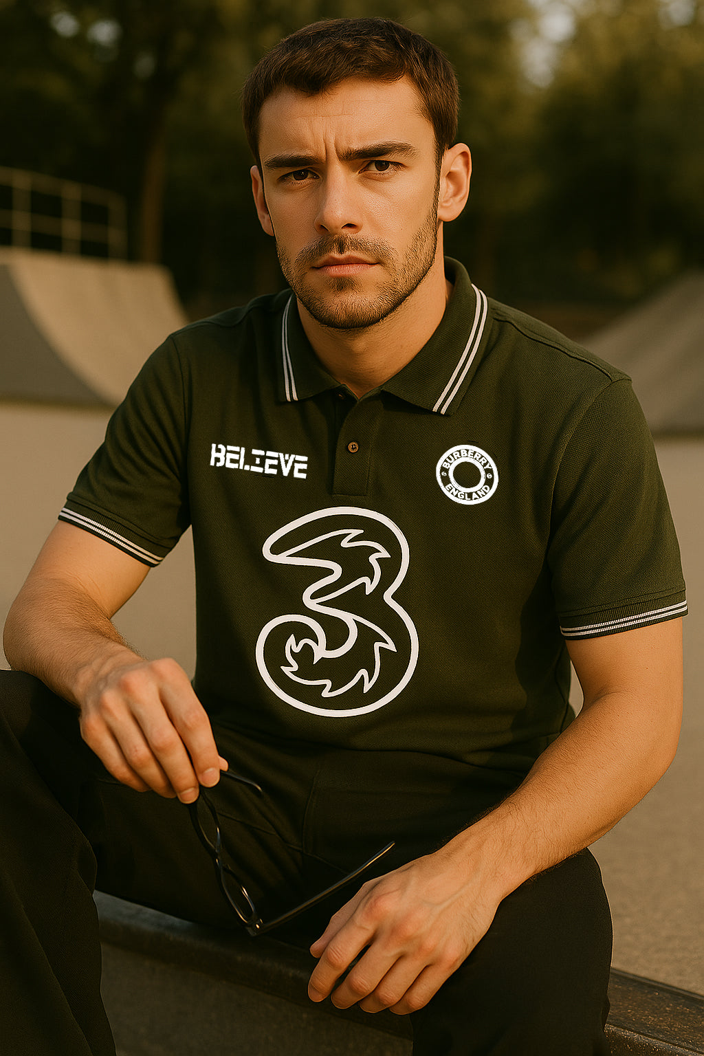 Stripe Collar Polo - Classic Elegance Meets Modern Style