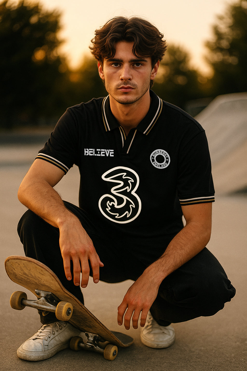 Stripe Collar Polo - Classic Elegance Meets Modern Style