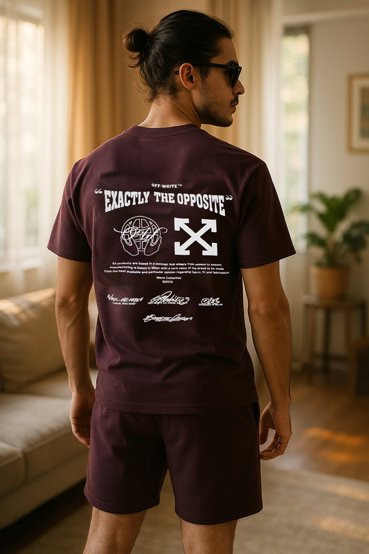 OFF t shirt & short set
