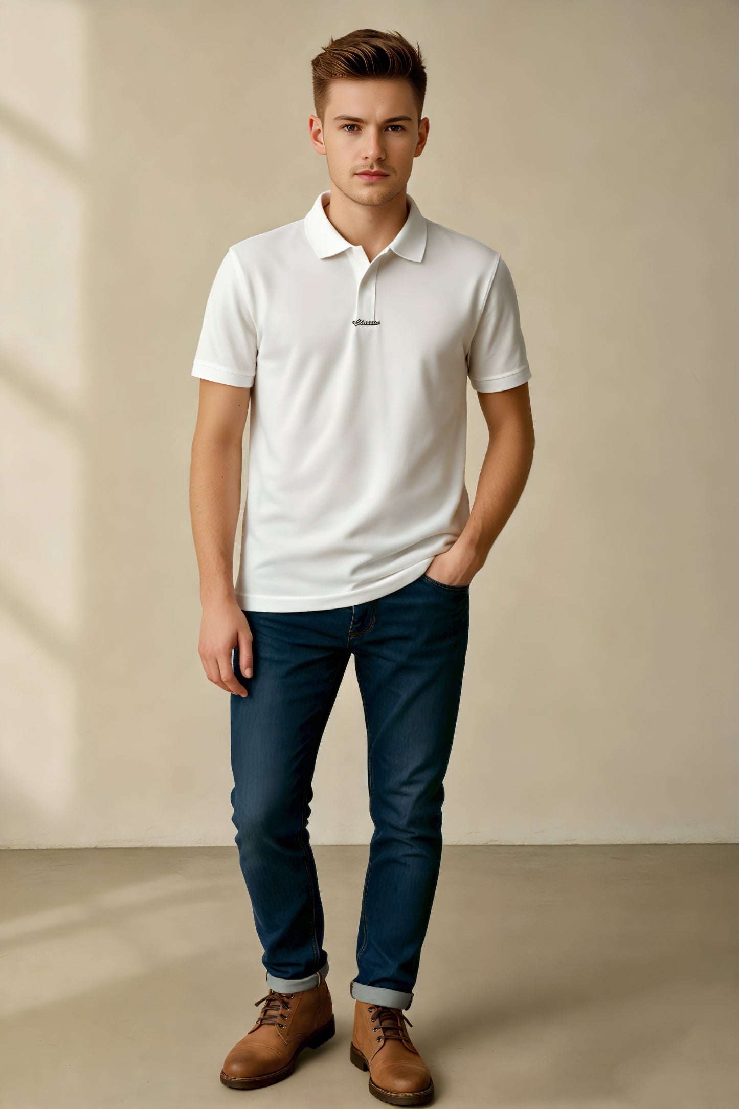 White Classic Polo Shirt