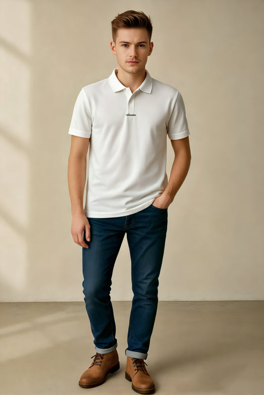White Classic Polo Shirt