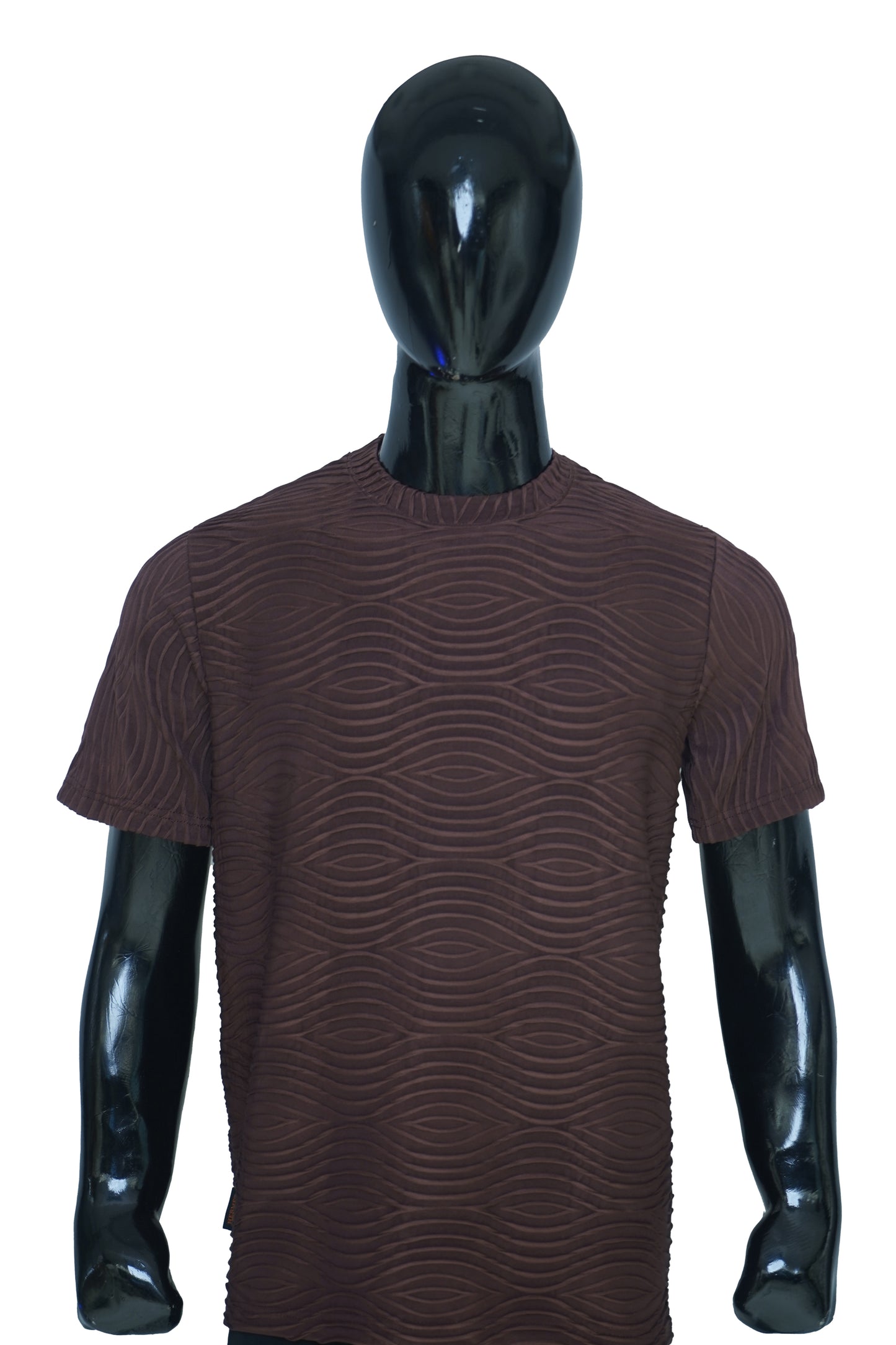 Men’s 3D Wave Textured T-Shirt – Multiple Colors