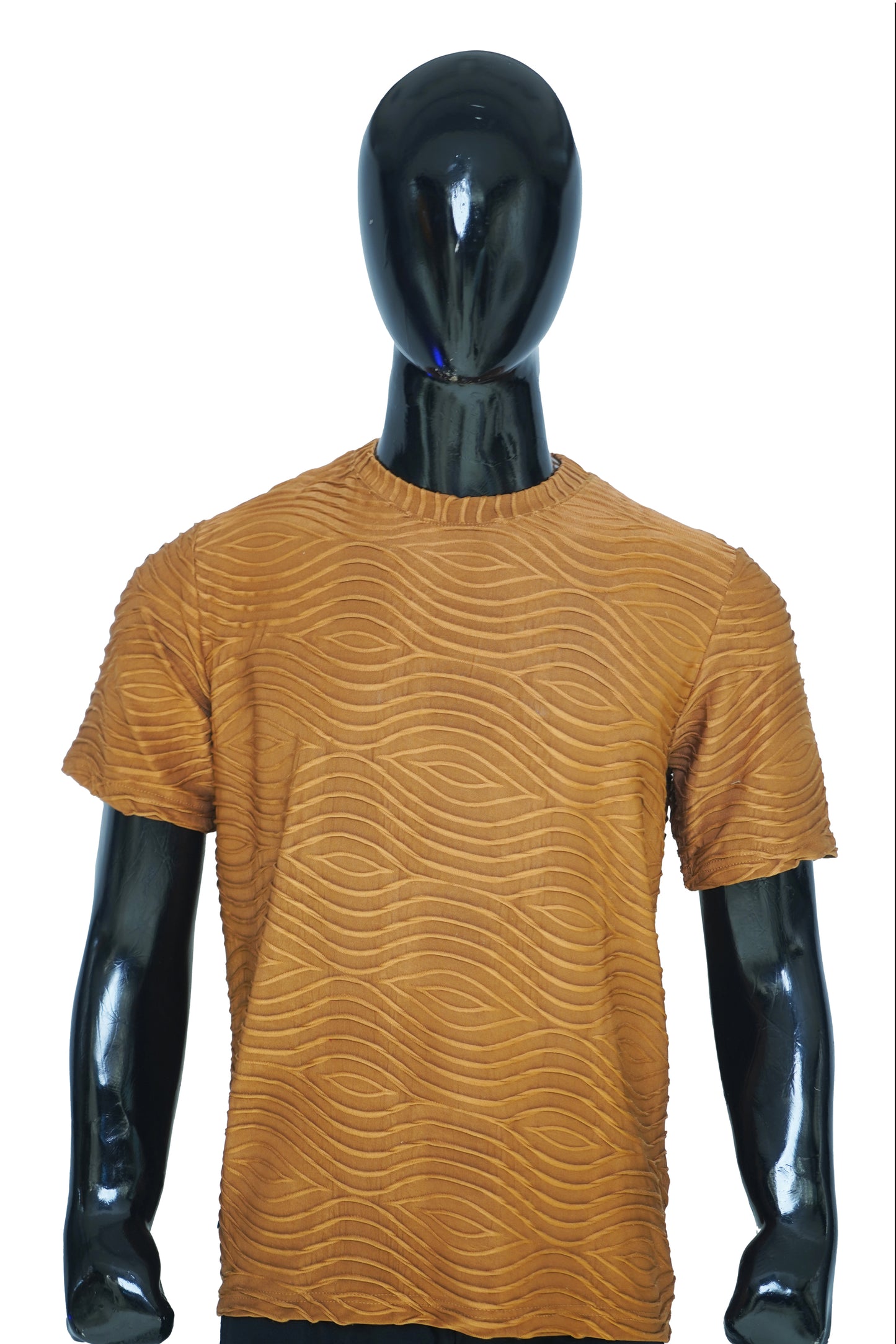 Men’s 3D Wave Textured T-Shirt – Multiple Colors