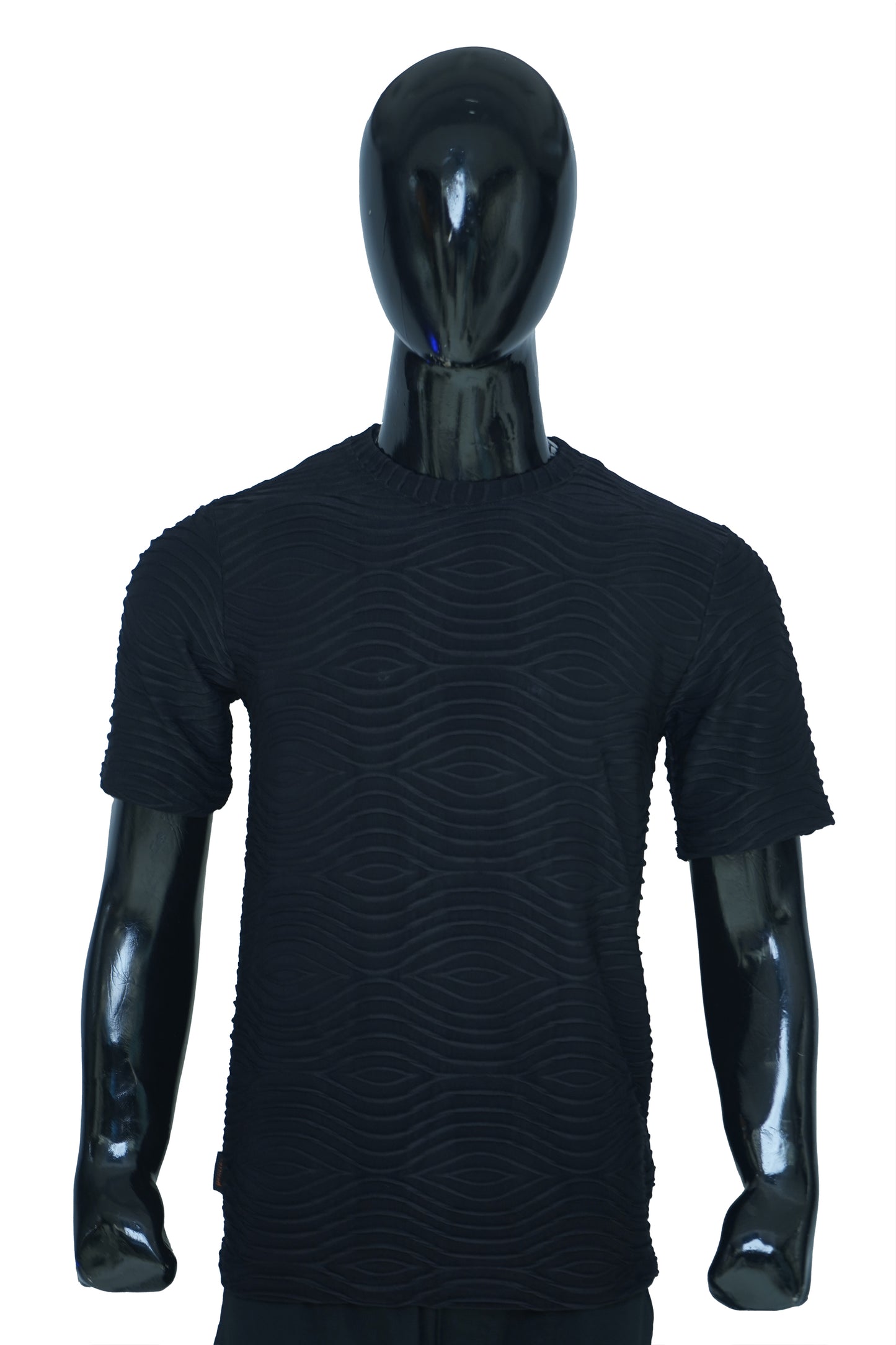Men’s 3D Wave Textured T-Shirt – Multiple Colors